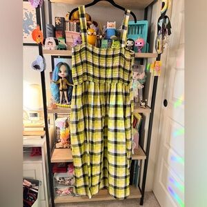 Altar Houseline Plaid Yellow and Black Dress